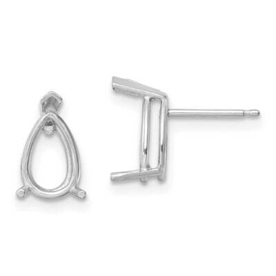 9x6 Pear Earring Mountings 14k White Gold XE82W, MPN: XE82W, 191101835421