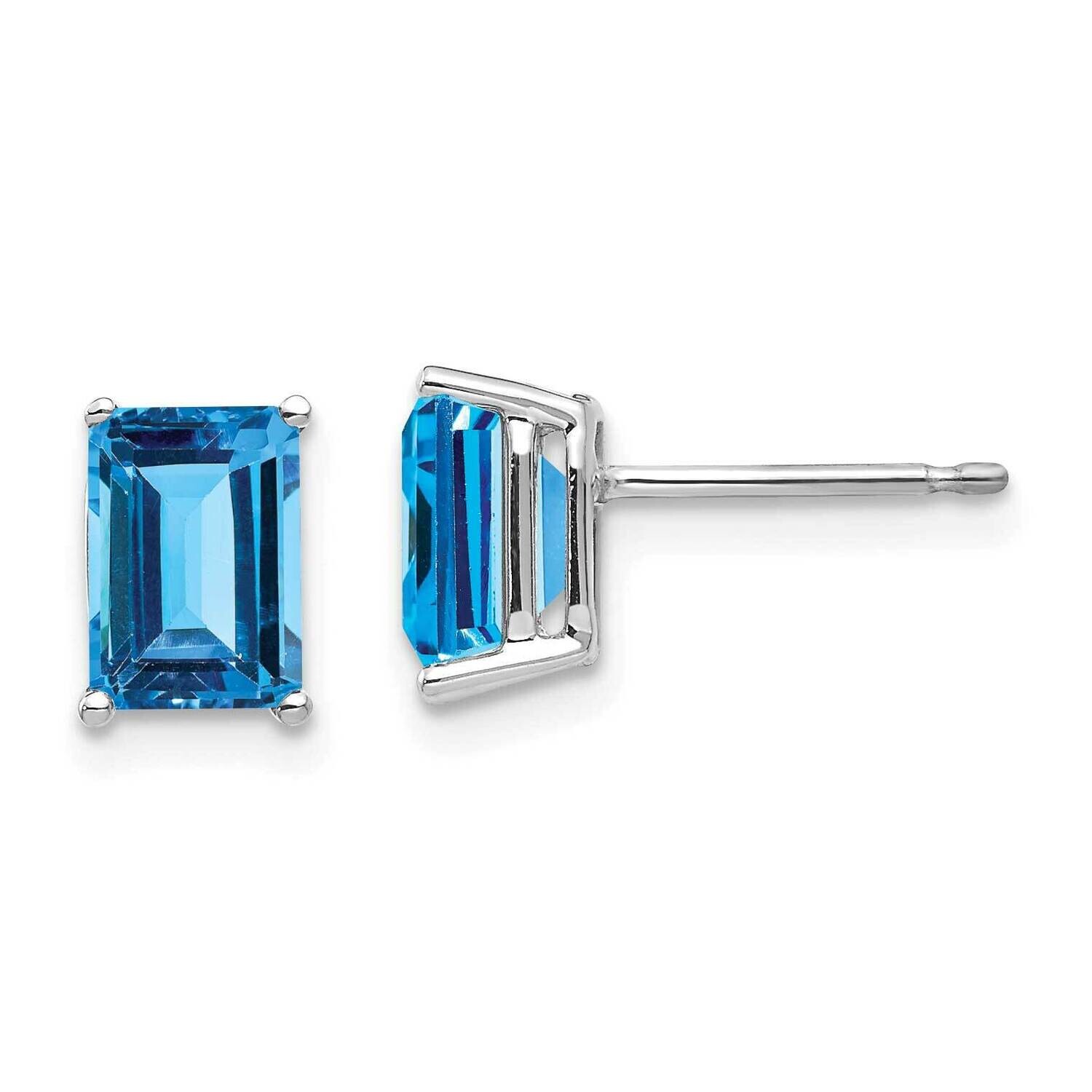 7x5mm Emerald Earring Mounting 14k White Gold XE66W, MPN: XE66W, 191101835063