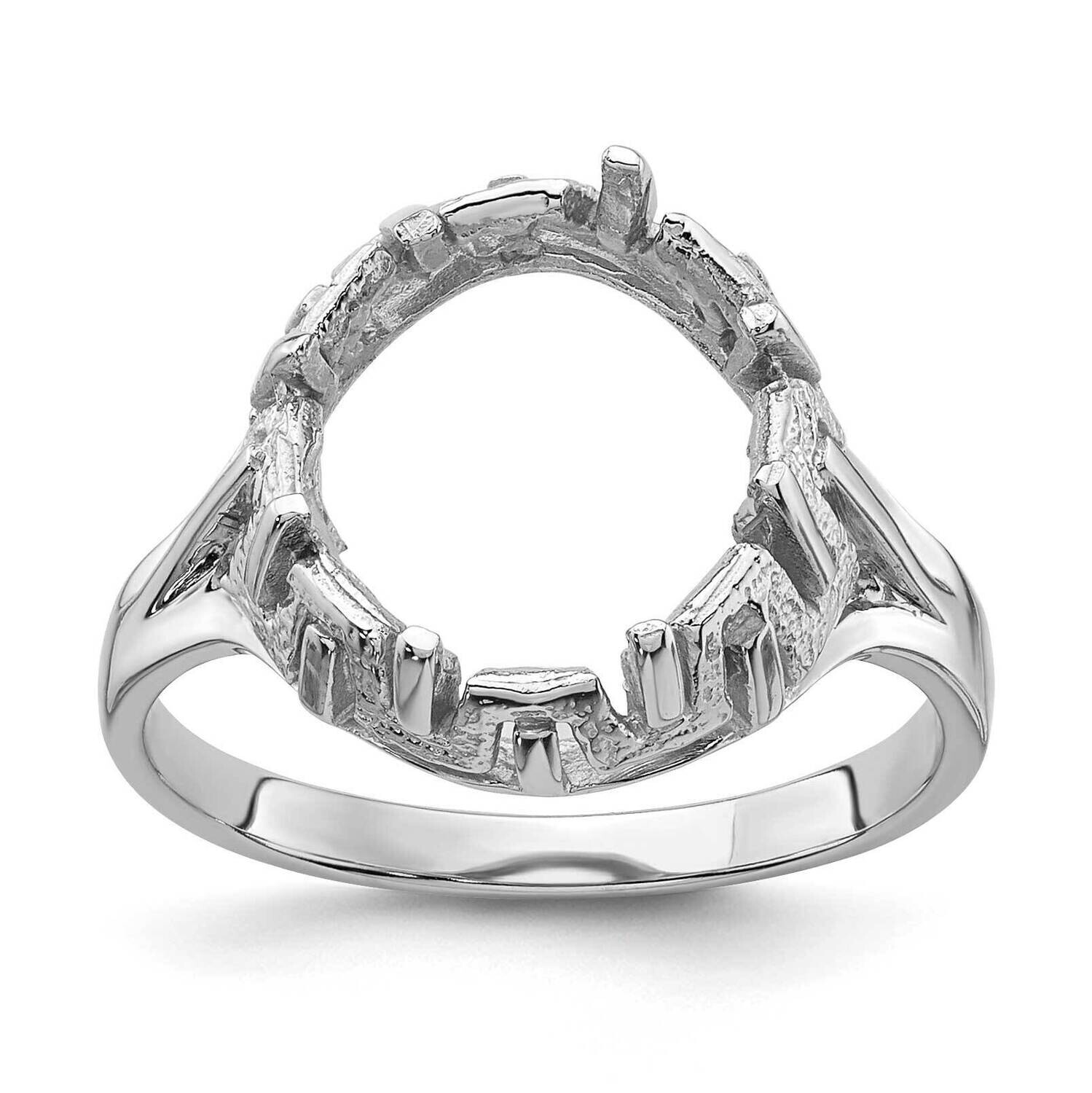 Gemstone Ring Mounting 14k White Gold Y4515