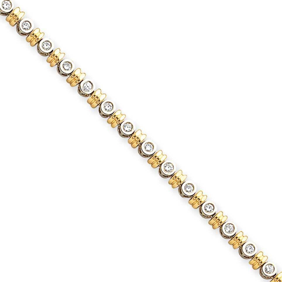 2.5mm Diamond Tennis Bracelet Mounting 14k Two-Tone Gold X2018, MPN: X2018,
