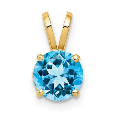 6mm Blue Topaz pendant 14k Gold XP416BT, MPN: XP416BT, 883957230368