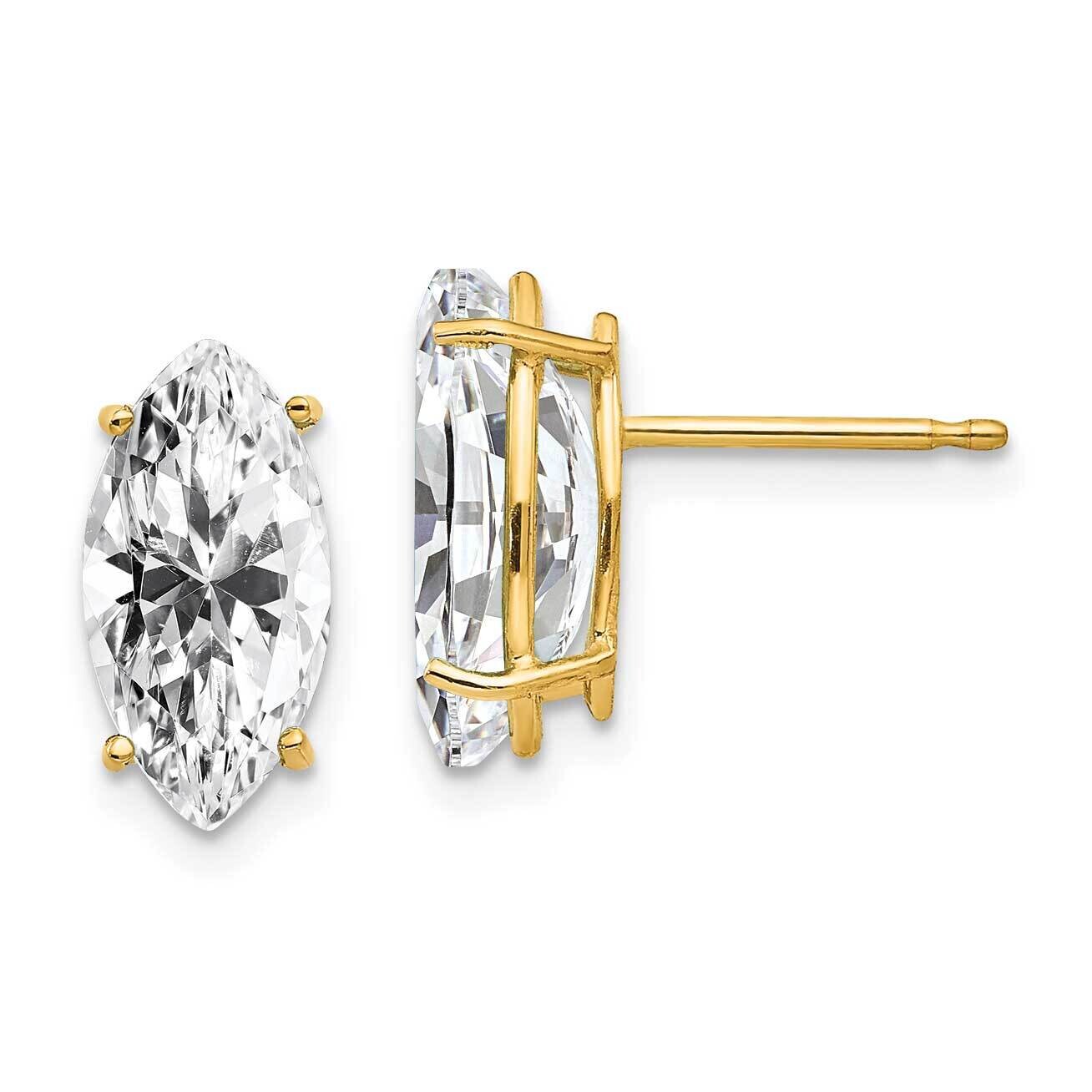 10x5mm Marquise CZ Diamond earring 14k Gold XE105CZ Diamond
