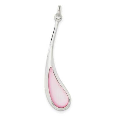 Pink Mother of Pearl Pendant Sterling Silver QP526