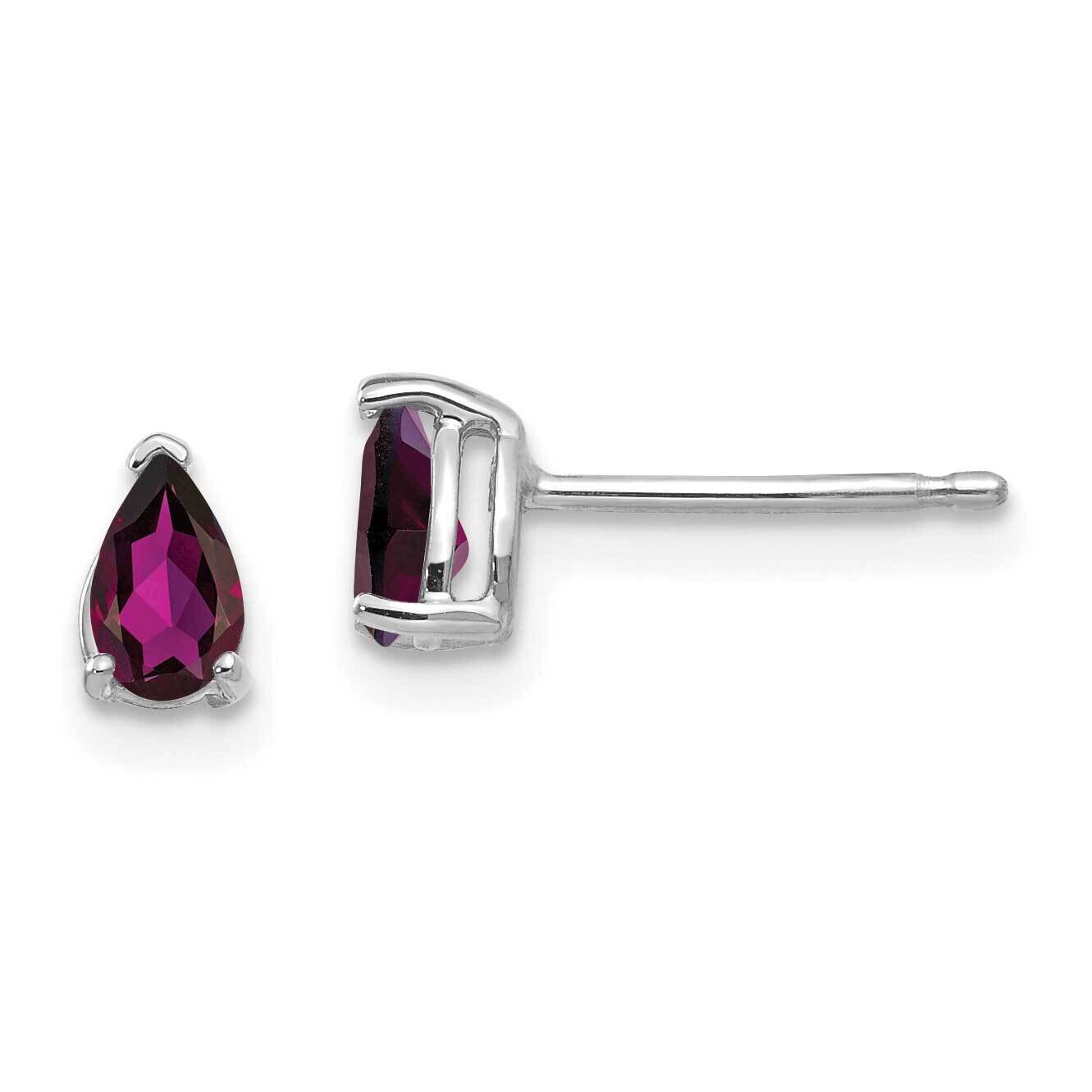 Rhodolite Garnet Diamond Pear Stud Earrings 14k Gold XE78WRG, MPN: XE78WRG, 883957102733