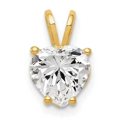 7mm Heart Cubic Zirconia pendant 14k Gold XP430CZ Diamond, MPN: XP430CZ, 883957209463