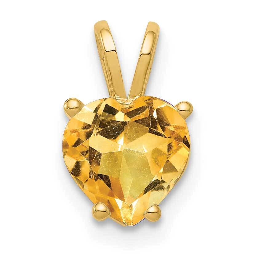Citrine Diamond pendant 14k Gold XP430CI