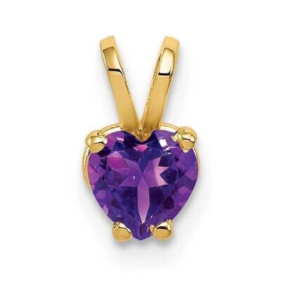 5mm Heart Amethyst pendant 14k Gold XP428AM, MPN: XP428AM, 883957209296