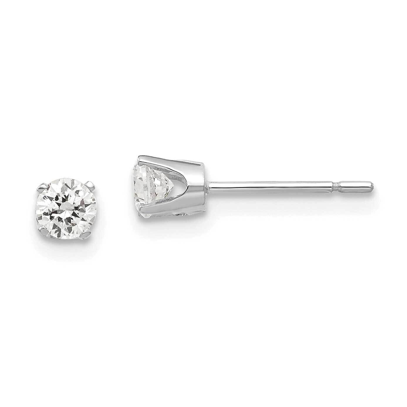3.5mm Synthetic Diamond stud earrings 14k White Gold XD5WCZ, MPN: XD5WCZ, 883957088396