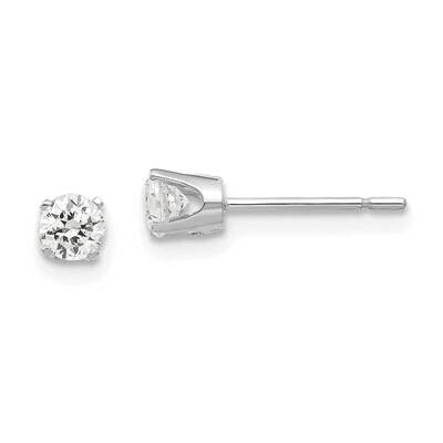 3.5mm Synthetic Diamond stud earrings 14k White Gold XD5WCZ, MPN: XD5WCZ, 883957088396