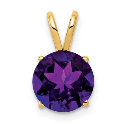 8mm Amethyst pendant 14k Gold XP418AM, MPN: XP418AM, 883957206950