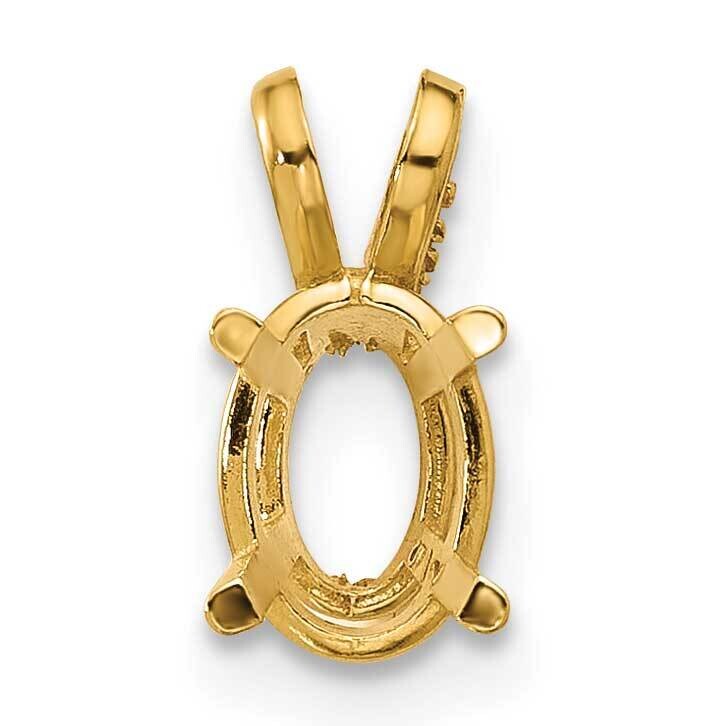 7x5 Oval Pendant Mounting 14k Gold XP422, MPN: XP422,