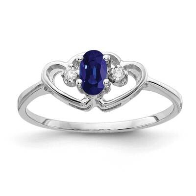 Sapphire Diamond Ring 14k white Gold 5x3mm Oval X9719S/A, MPN: X9719S/A, 883957641973