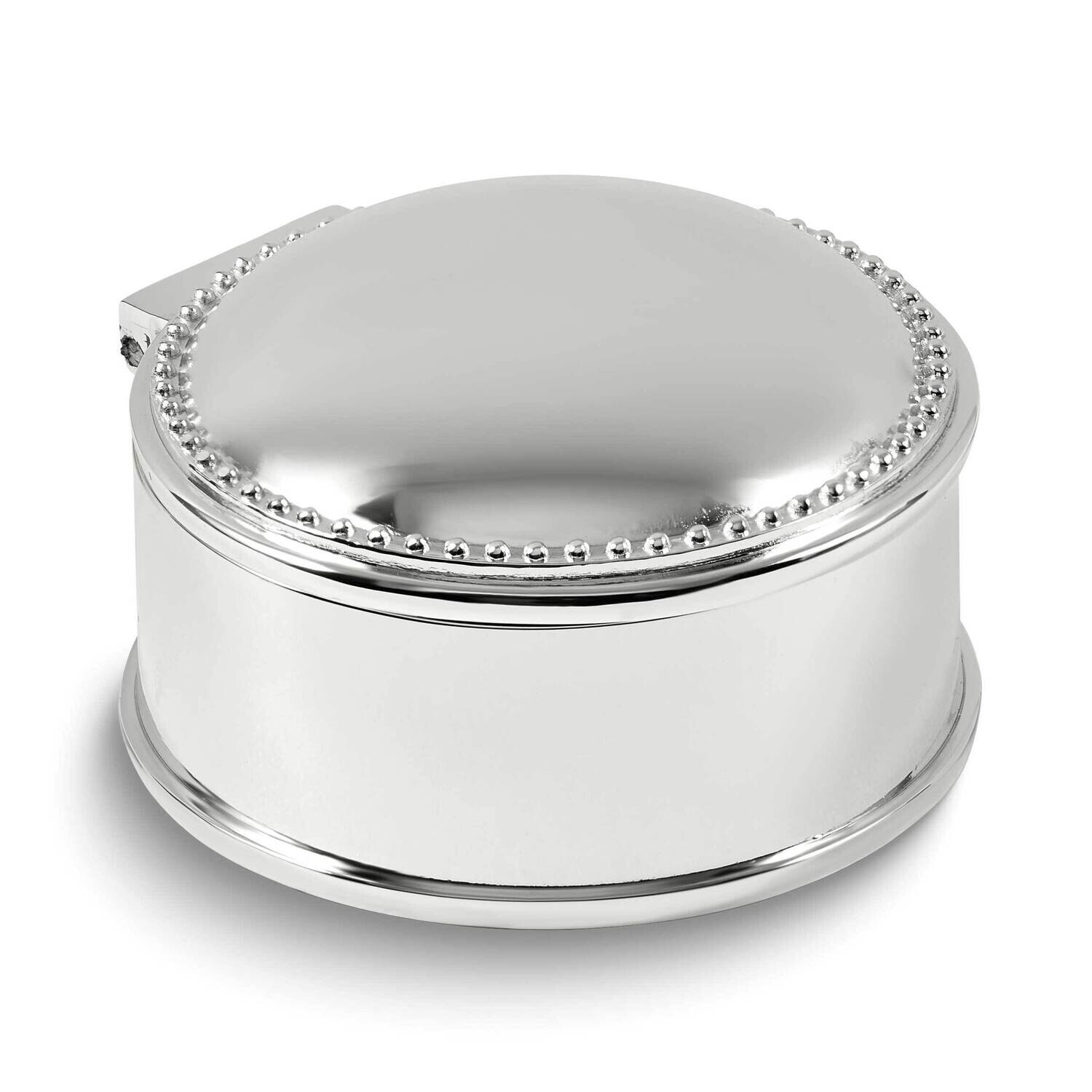 Round Bead Jewelry Box Silver-plated GL1587