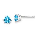 5mm Trillion Blue Topaz Earrings 14k White Gold XE93WBT, MPN: XE93WBT, 883957109602