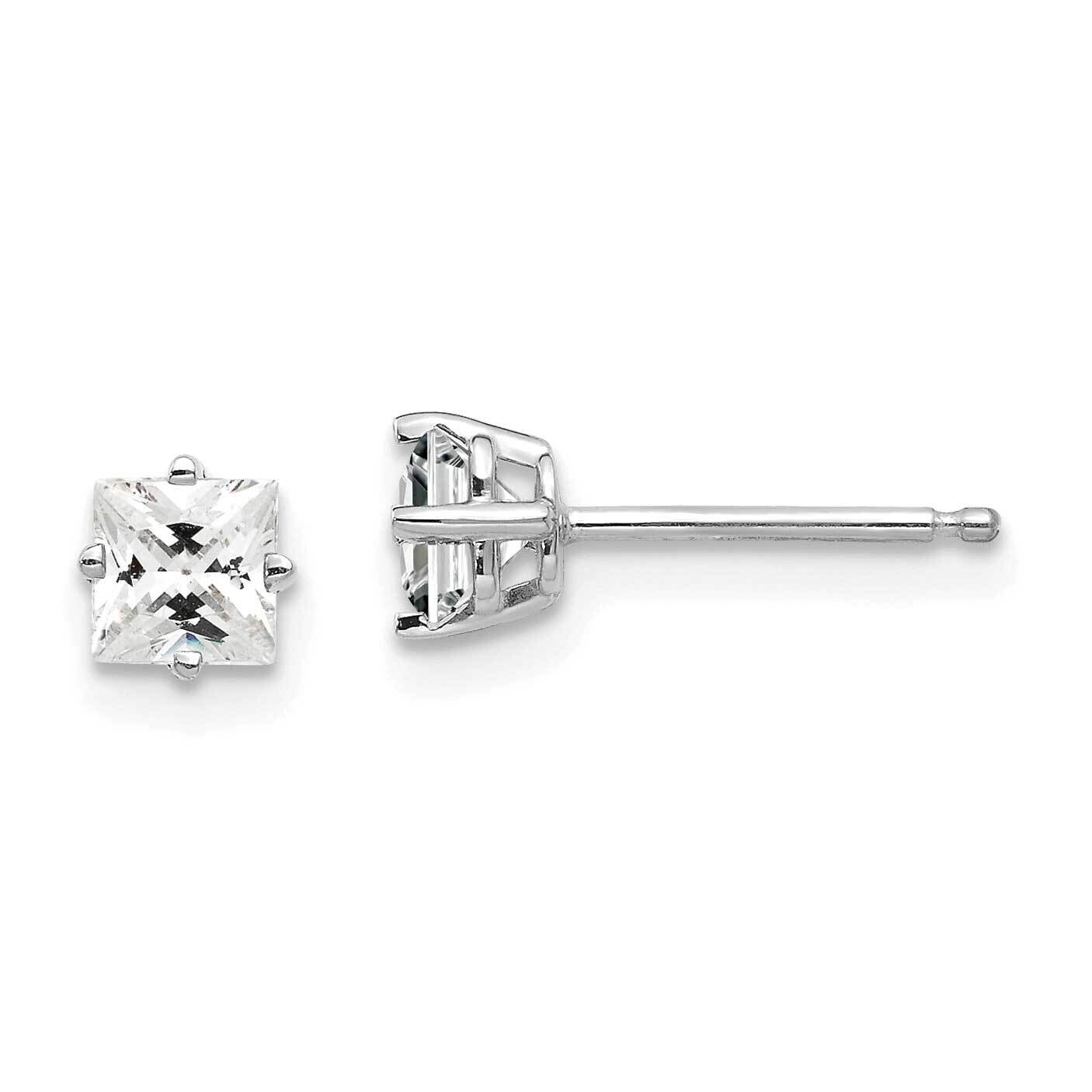 4mm CZ Diamond Earrings 14k White Gold XE60WCZ Diamond, MPN: XE60WCZ, 883957093888