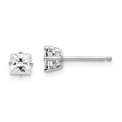 4mm CZ Diamond Earrings 14k White Gold XE60WCZ Diamond, MPN: XE60WCZ, 883957093888