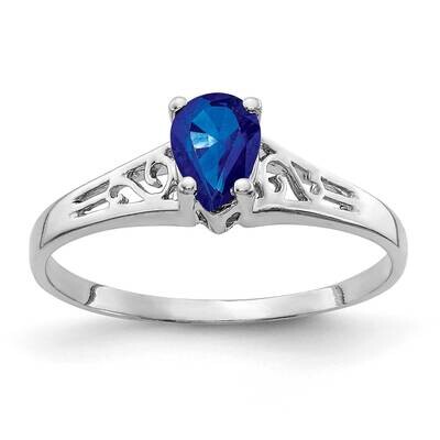 Sapphire Ring 14k white Gold 6x4mm Pear Y2101S, MPN: Y2101S, 883957710778