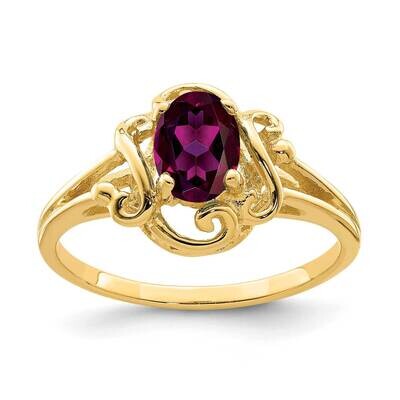 Rhodolite Garnet Ring 14k Gold 7x5mm Oval Y2227RG, MPN: Y2227RG, 883957544694