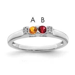 Family Jewelry Genuine Stone &amp; Diamond Set Ring 14k White Gold XMRW35/2GY, MPN: XMRW35/2GY, 8839571…