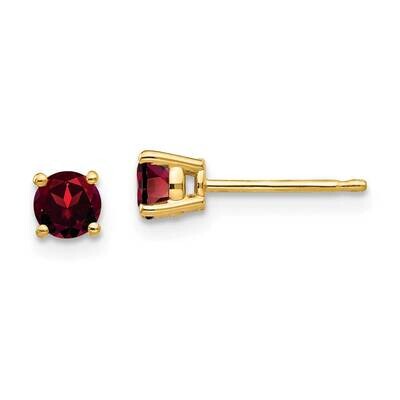 4mm Garnet Earrings 14k Gold XE71GA, MPN: XE71GA, 883957336466