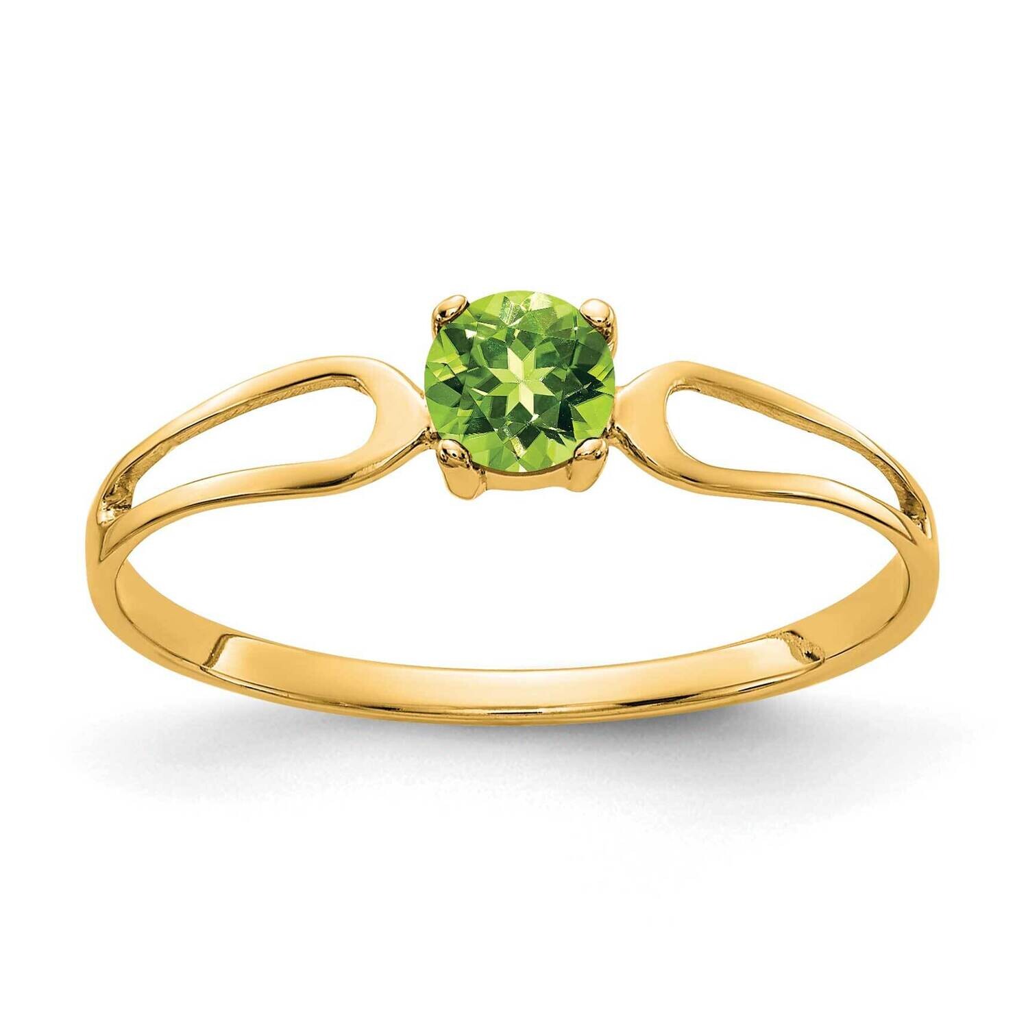 4mm Peridot Ring 14k Gold X9674PE, MPN: X9674PE, 883957361611