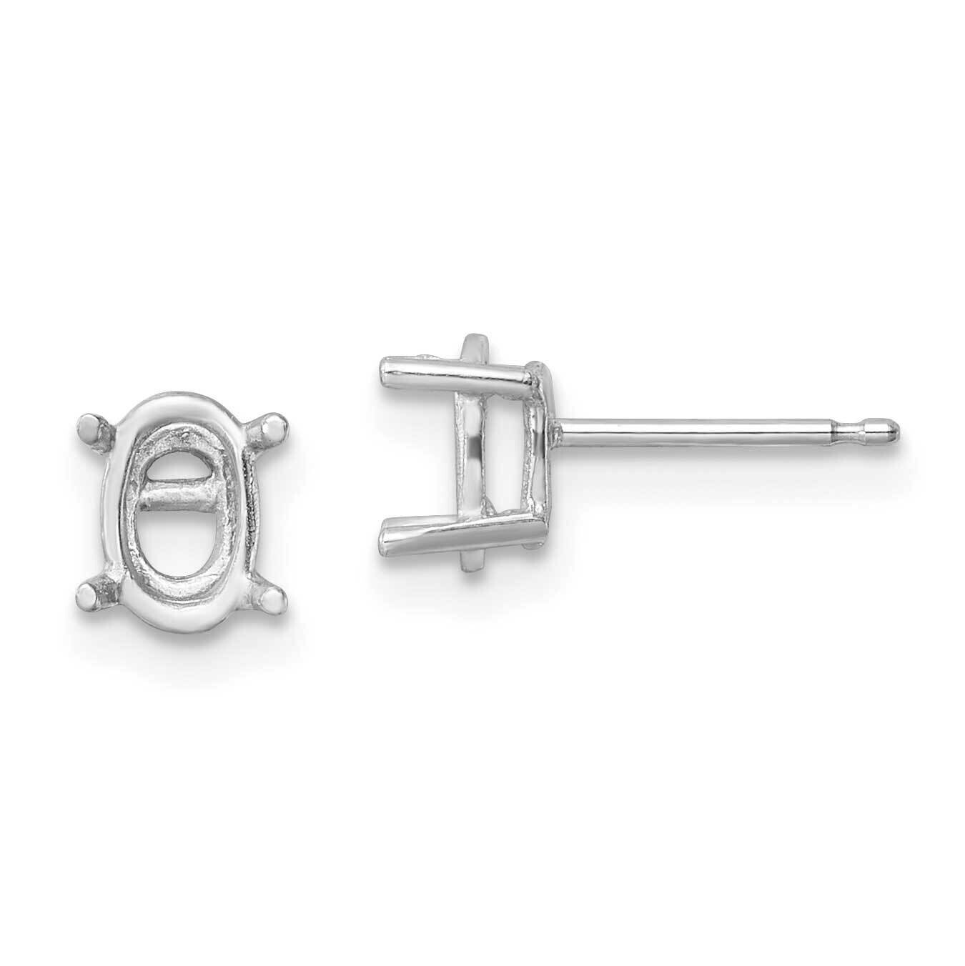 7x5 Oval Earring Mountings 14k White Gold XE87W, MPN: XE87W, 191101835520