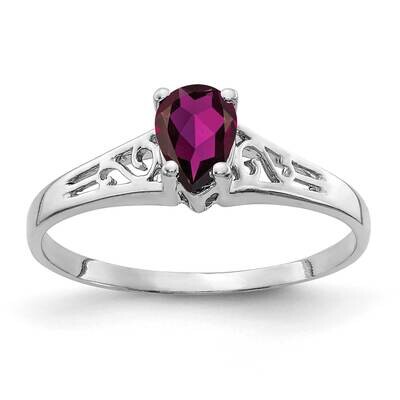Rhodolite Garnet Ring 14k white Gold 6x4mm Pear Y2101RG, MPN: Y2101RG, 883957710761