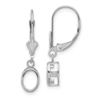 7x5 Oval Leverback Mounting 14k White Gold XLB106W, MPN: XLB106W, 191101835841