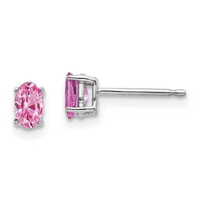 Pink Sapphire Earrings 14k White Gold XE85WSP-B, MPN: XE85WSP-B, 883957105727