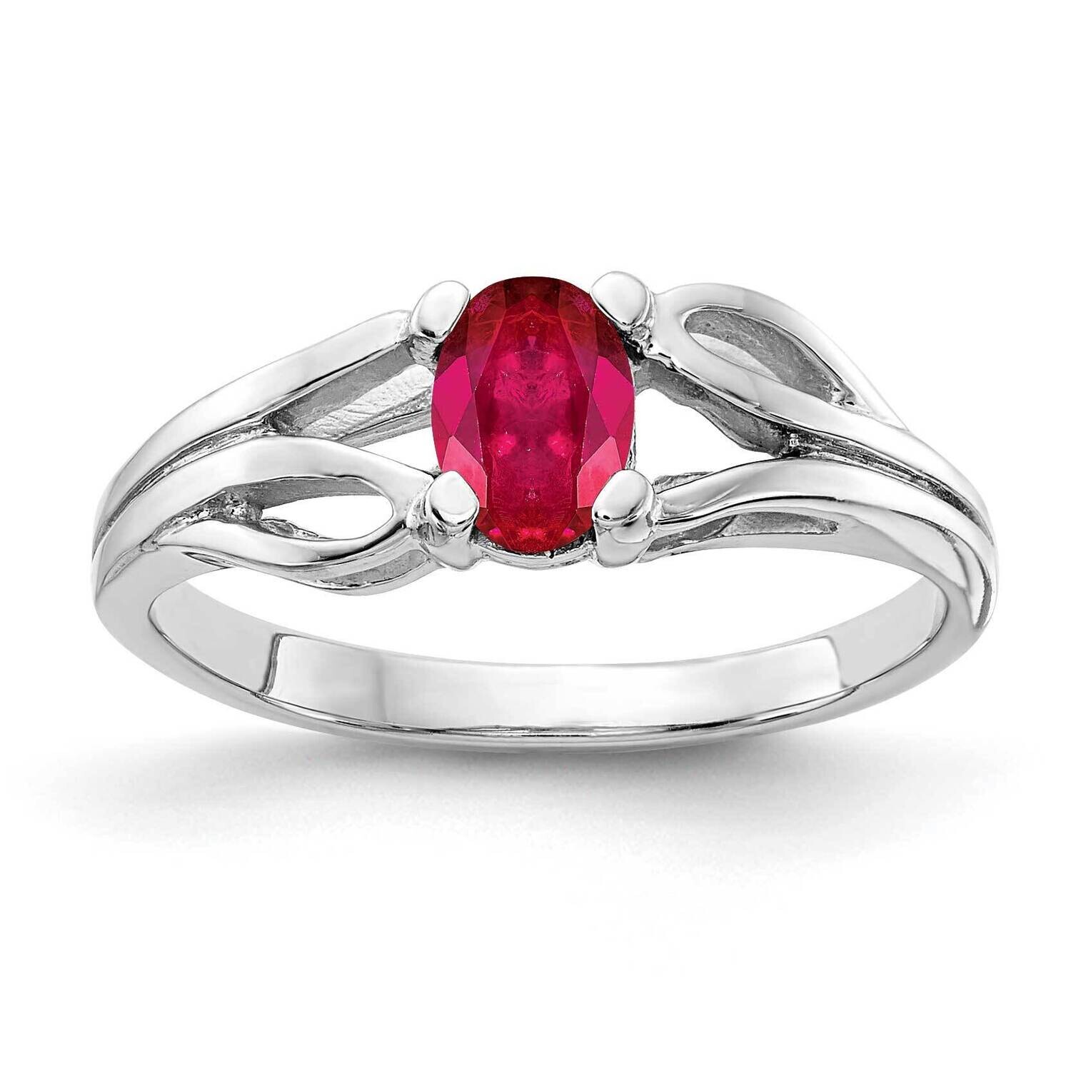 Ruby Ring 14k white Gold 6x4mm Oval Y2097R, MPN: Y2097R, 883957709888