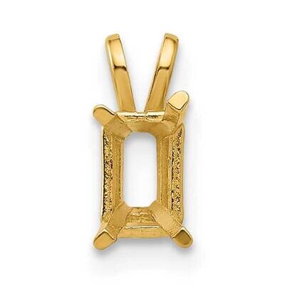 6x4 Emerald Pendant Mounting 14k Gold XP419, MPN: XP419,