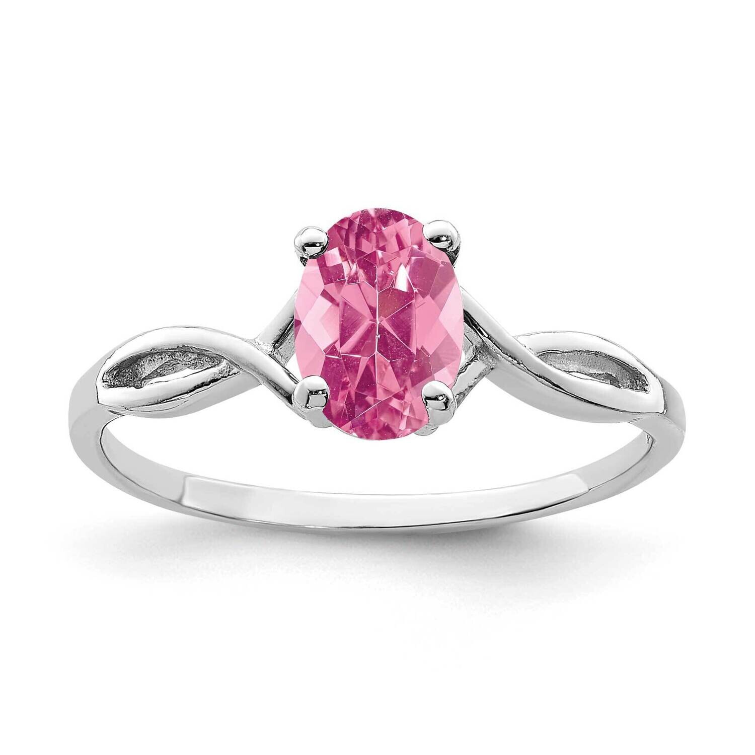 Pink Tourmaline Ring 14k white Gold 7x5mm Oval Y2198PT, MPN: Y2198PT, 883957555348