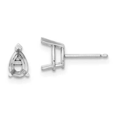 6x4 Pear Earring Mountings 14k White Gold XE79W, MPN: XE79W, 191101835360