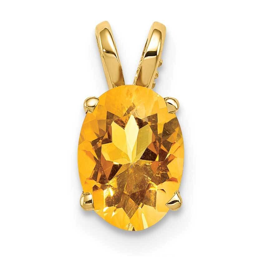 8x6mm Oval Citrine pendant 14k Gold XP423CI, MPN: XP423CI, 883957208879