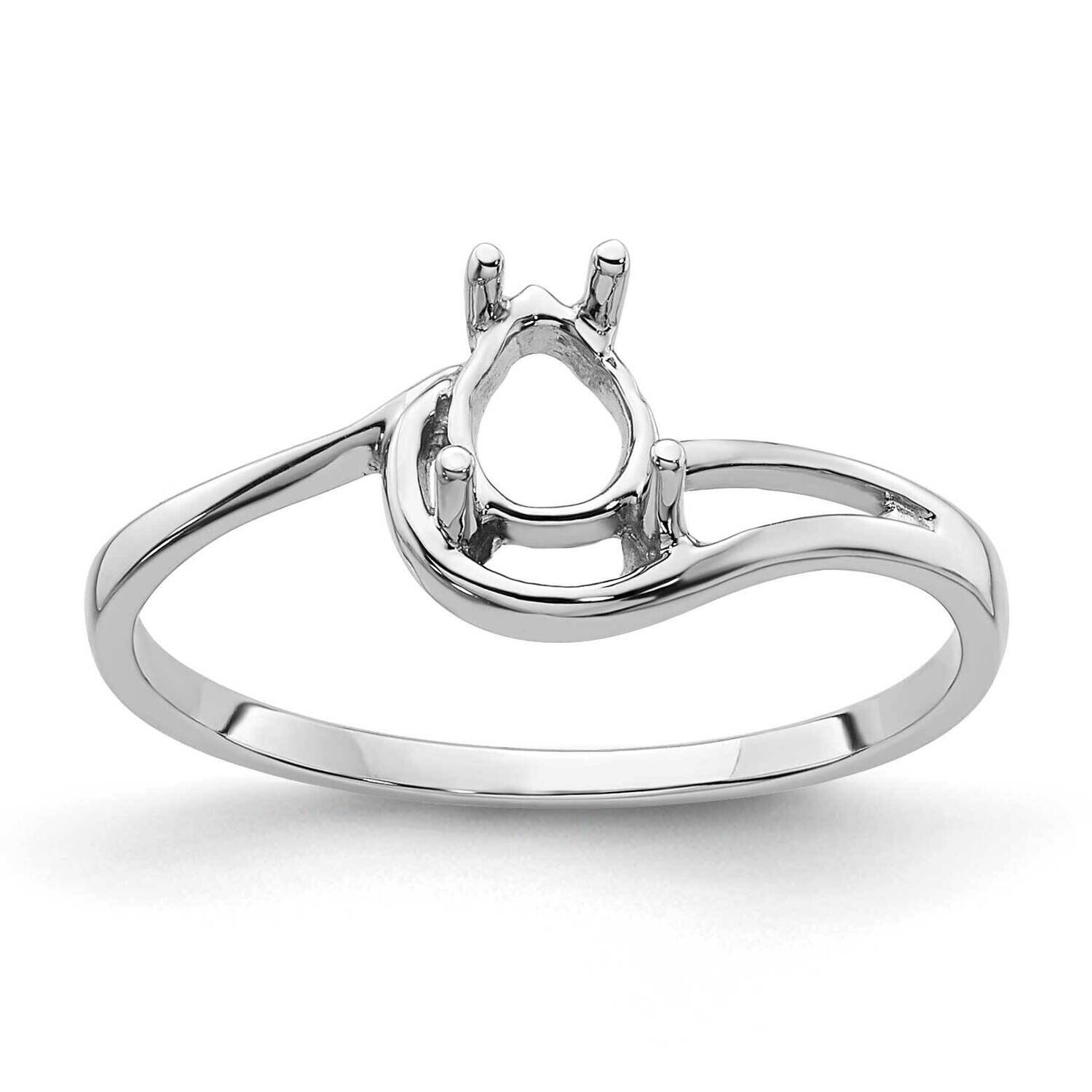 Gemstone Ring Mounting 14k White Gold Y4627