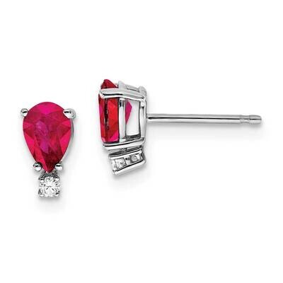 Ruby Diamond Post Earrings 14k Gold XE761R/AA, MPN: XE761R/AA, 883957099224
