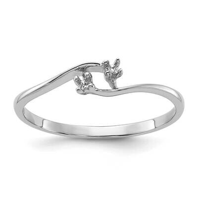 Polished .03ct. Diamond Ring Mounting 14k White Gold Y1705, MPN: Y1705,