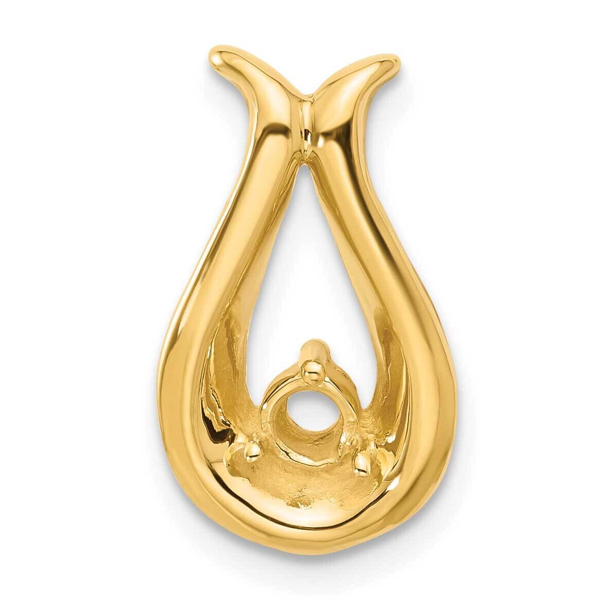 Holds 3.4mm Stone, Chain Slide Mounting 14k Gold XP669