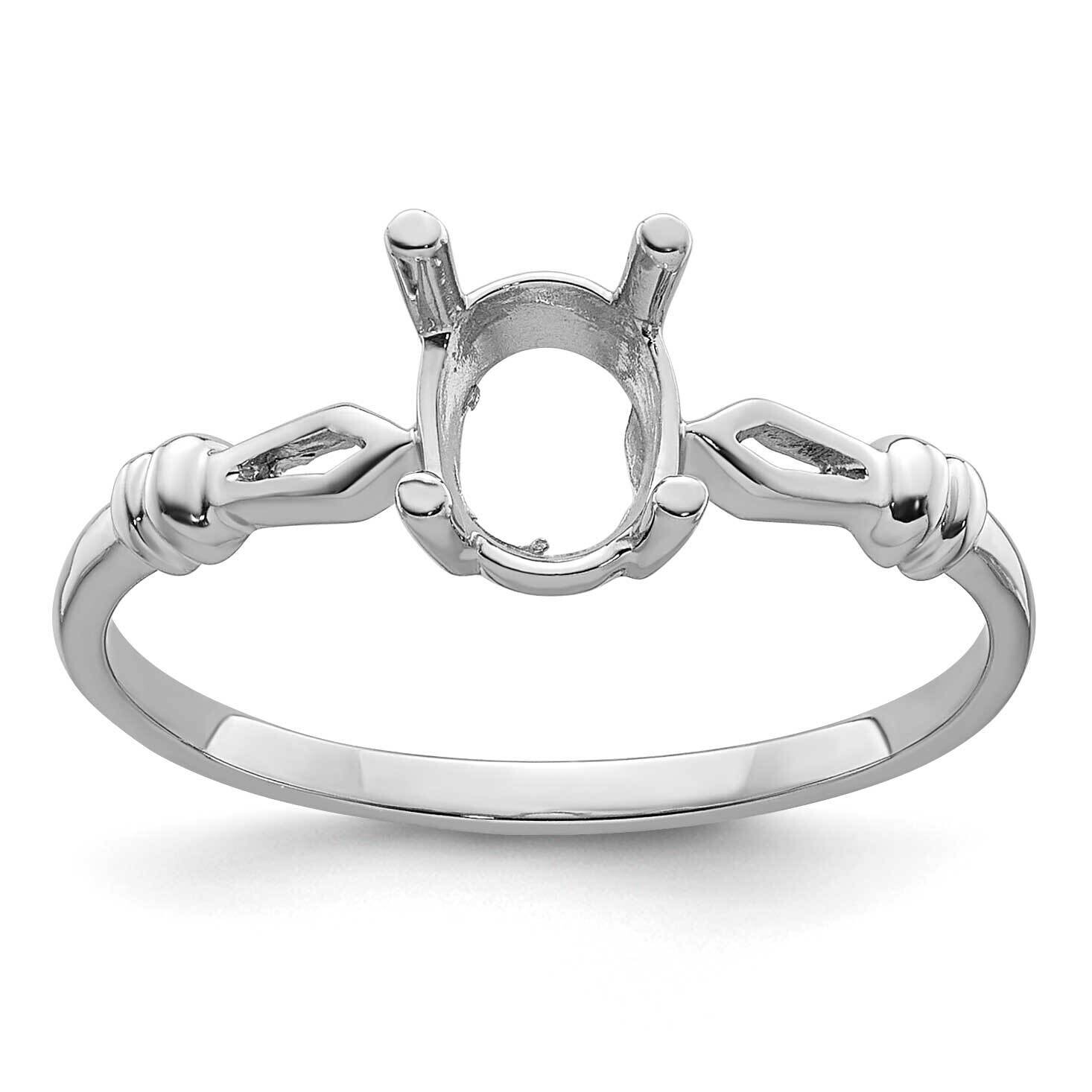Gemstone Ring Mounting 14k White Gold Y4655