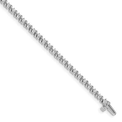 Holds 44 2.25mm Stones 2.02ct Swirled Tennis Bracelet Mounti 14k White Gold X630W, MPN: X630W, 1911…