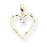 Diamond Heart Pendant 14k Gold XH8AA