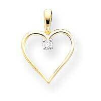 Diamond Heart Pendant 14k Gold XH8AA, MPN: XH8AA, 883957114057