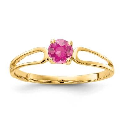 4mm Pink Tourmaline Ring 14k Gold X9674PT, MPN: X9674PT, 883957361635