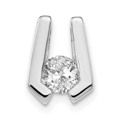 Holds 4.5mm Stone, Chain Slide Mounting 14k White Gold XSW65, MPN: XSW65,