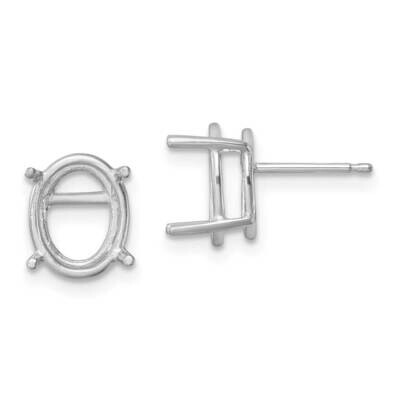 10x8 Oval Earring Mountings 14k White Gold XE90W, MPN: XE90W, 191101835582