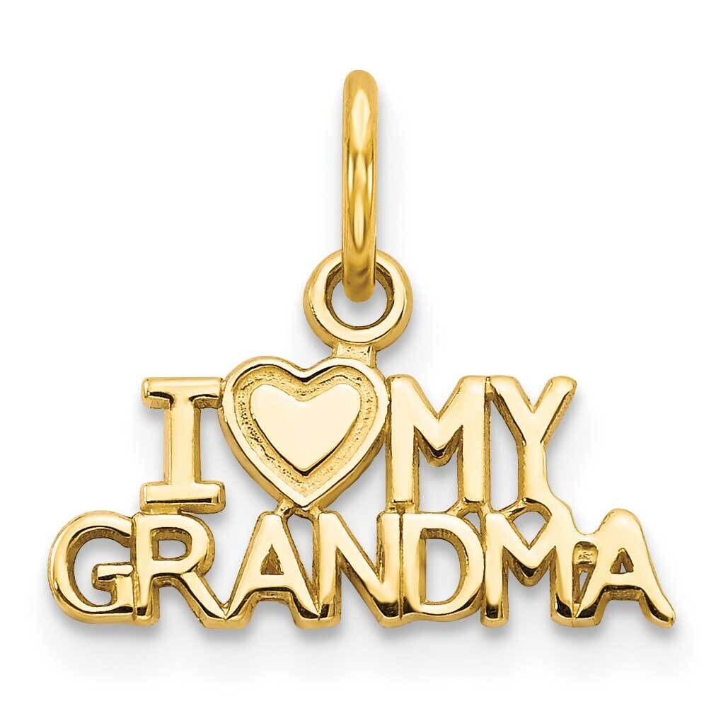 I Love My Grandma Charm 10k Gold 10C428