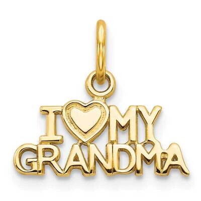 I Love My Grandma Charm 10k Gold 10C428, MPN: 10C428, 886774084541