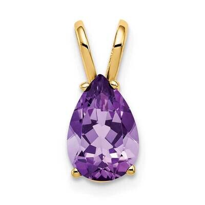 9x6mm Pear Amethyst pendant 14k Gold XP426AM, MPN: XP426AM, 883957233048