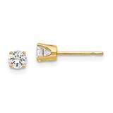 3.75mm Synthetic Diamond stud earrings 14k Gold XD6CZ, MPN: XD6CZ, 883957088402