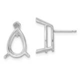 12x8 Pear Earring Mountings 14k White Gold XE84W, MPN: XE84W, 191101835469